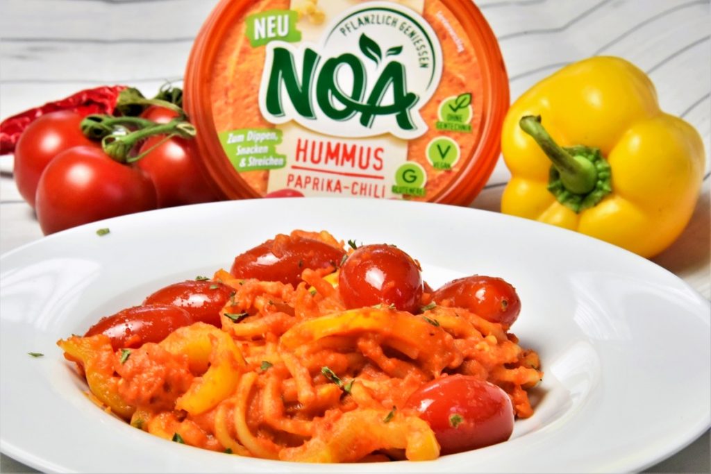 Vegane Spaghetti mit NOA Hummus